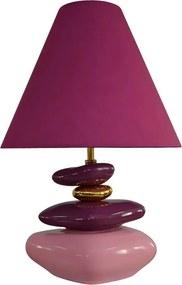 Lampa de masa decorativa STONES OF ECSTASY 60cm roz auriu