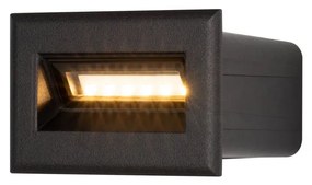 Spot LED incastrabil scari / perete exterior IP65 Bosca negru 8,4cm