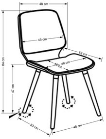 Scaun de bucaterie Nayden, crem/nuc