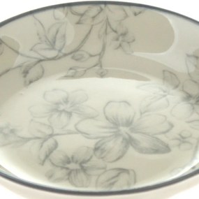 Set de 6 farfurii de desert Flori delicate 10 cm, gri