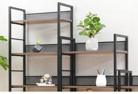 Raft raw, 5 rafturi, stejar / negru