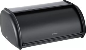 La mâna a doua: Cutie pentru paine Kinghoff KH 1723, 36 cm, Stabila si durabila, Inox, Negru