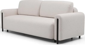 Canapea bej/crem extensibilă/cu spațiu de depozitare cu tapițerie din țesătură bouclé 244 cm Arcadova – ELTAP