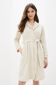 Halat pentru femei cu nasturi NICOLE L Bej / Beige