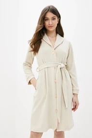 Halat pentru femei cu nasturi NICOLE L Bej / Beige