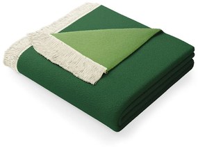 Pătură cu amestec de bumbac AmeliaHome Franse, 150 x 200 cm, verde