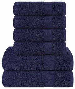 vidaXL Set prosoape 6 piese Bleumarin 360 g/m² 100% bumbac