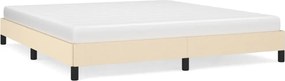 vidaXL Cadru de pat fără saltea, crem, 160x200 cm, textil