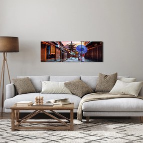 Tablou - Femeie asiatică (cu ceas) (90x30 cm)