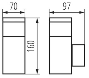 Aplică de exterior cu priză Kanlux 38761 DASTEN 1xG9/11W/230V IP44 negru