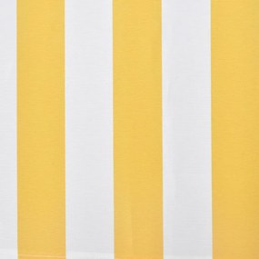 Copertina pliabila, actionare manuala, 300 cm, galben alb Galben si alb