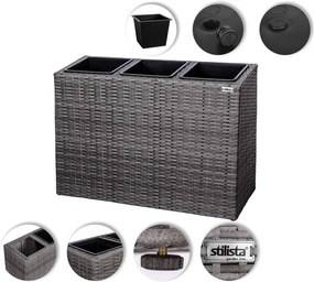 Stilista Suport pentru 3 ghivece, gri, 84 x 29 x 60 cm