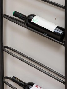 Suport de perete, pentru sticle de vin, din metal, Stim
