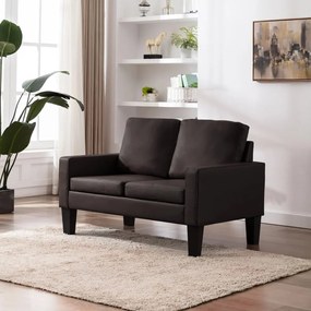288754 vidaXL Canapea cu 2 locuri, maro, piele ecologică