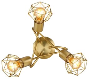 Lustră aplicată Globo 54802GB-3D XARA I 3xE14/40W/230V auriu