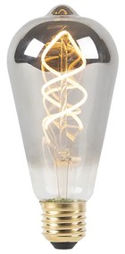 Lampă cu filament răsucit cu LED E27 reglabilă fum 100 lm 2100K