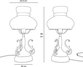 Veioza din alama stil nautic clasic Mississippi