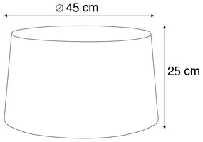 Abajur din in alb 45 cm