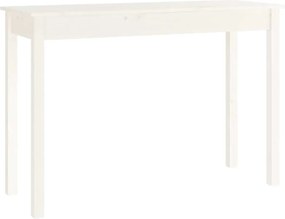 vidaXL Masă consolă, alb, 110x40x75 cm, lemn masiv de pin