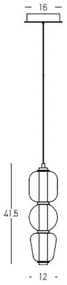 Lustra, Pendul design modern LED DECO auriu/ sampanie