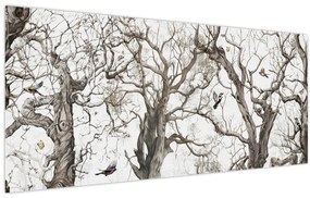 Tablou - Model de pădure, desen (120x50 cm)