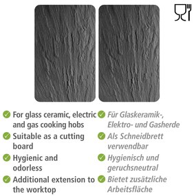 Set de 2 plăci de protecție din sticlă pentru aragaz Wenko XL State, 40 x 52 cm