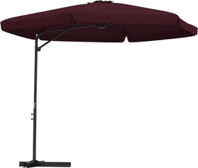 vidaXL Umbrelă de soare exterior, stâlp din oțel, roșu bordo, 300 cm