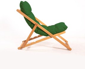 Scaun gradina Relax haaus V1, Verde/Natural, L 59 x l 44 x H 90 cm