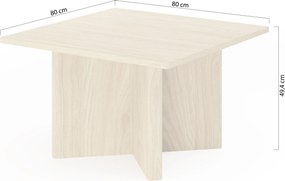 Măsuță de cafea pătrată Bellora 80 cm - stejar uleiat