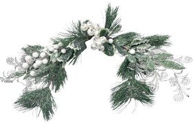 Ghirlanda Craciun pentru usa PEARL BERRY, Alb , 50cm