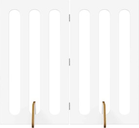 vidaXL Țarc pliabil pentru animale de companie 2 pcs Alb