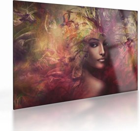 Tablou pe sticlă - Femeie de fantezie (70x50 cm)