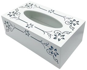 Cutie pentru servetele THEO, Alb, 25x14x9cm