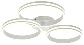 Plafonieră albă cu LED cu 3 trepte de intensitate luminoasă cu 3 lumini - Navara
