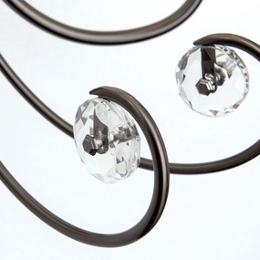 Aplica de perete stil clasic cu cristal K9 ARIANE2L nickel inchis