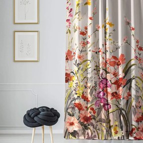 Set draperii dim-out model floral cu inele, Madison, densitate 700 g/ml, Liatris Gladiolus, 2 buc