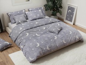 Lenjerie cocolino luminoasa BIG MOON gri Dimensiune lenjerie de pat: 70 x 90 cm | 140 x 200 cm