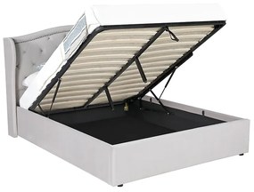 PAT CATIFEA CU DEPOZITARE CHARM, SISTEM HIDRAULIC DE RIDICARE, 160X200X130 (160X200) CM, CULOARE GRI