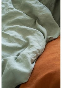 Cearșaf din in pentru copii Linen Tales Nature, 60 x 120 cm, verde