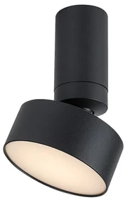 Plafoniera LED tip spot aplicat din metal negru reglabila Ovidia D-11cm