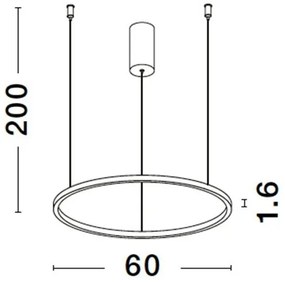 Lustra LED suspendata design modern circular TARQUIN D-60cm argintie