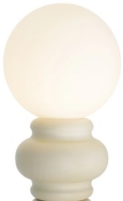 Lampă de podea retro bej cu sticlă mată - Fedde