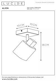 Lucide 17999/01/30 - Spot de iluminat ALION 1xE14/25W/230V