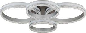 Globo 67377-90 - Plafonieră LED dimerizabilă FRANCINE LED/90W/230V argintie + telecomandă