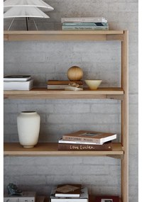 Bibliotecă în culoare naturală cu aspect de lemn de stejar 86x160x30 cm Braidwood – Actona