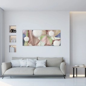 Tablou - 3D abstract culori pastel (120x50 cm)