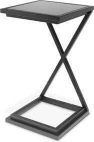 Masuta de cafea design LUX Cross, gunmetal 33x33cm 109687 HZ