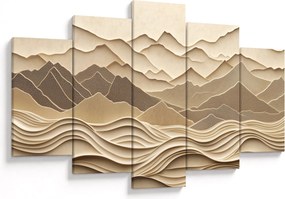 Tablou - Linii Montane 3D (150x105 cm)