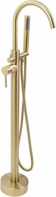 Baterie monocomanda pentru cada freestanding auriu Rea Flores