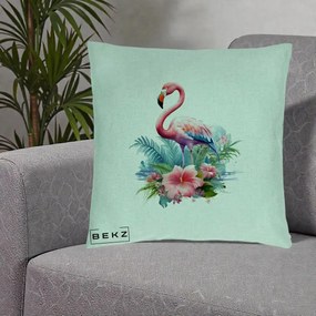 Perna Decorativa Raton in Halat Roz, 40x40 cm, Verde Menta, Husa Detasabila, Perna Inclusa, BEKZ®